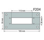 Schrank-Frontplatte 2HE Serie 850 lack B195xH95mm ST