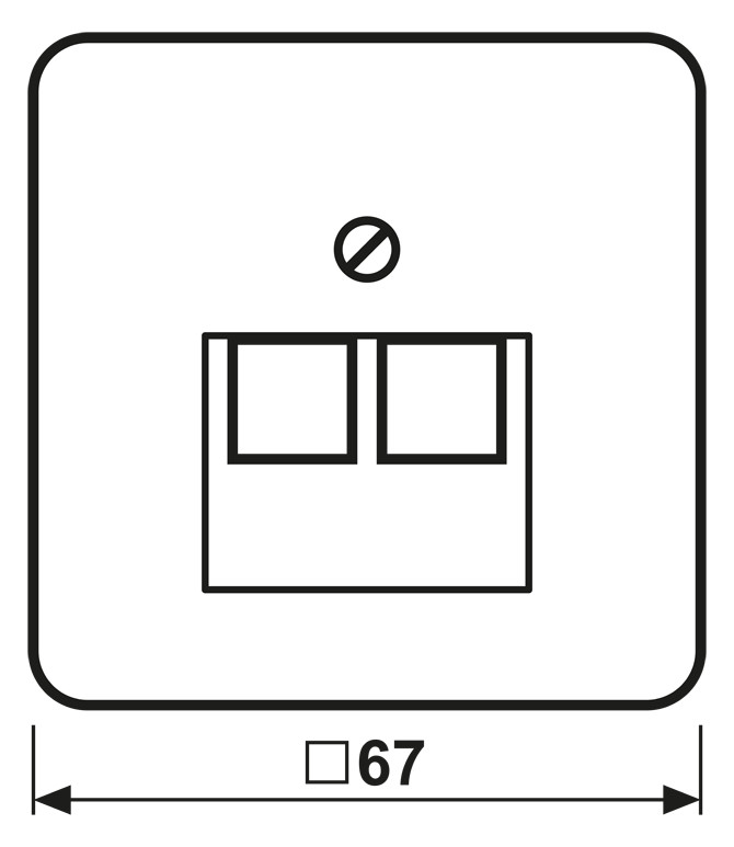 Zentralplatte UAE/IAE 2f CD aws Schraubbef ohne
