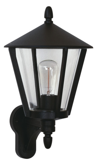 Wandanbauleuchte 57W HV sw IP44 E27 Ø260x450mm