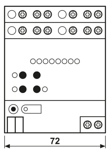 Jalousieaktor KNX REG 4f 6A Handbedien Vor Ort-/Handbedienung