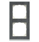 Rahmen 2f schief-alu mt M-Pure Decor Stein f.GEB-K Unterputzmontage