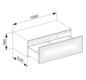 KEUCO Sideboard Edition 11 Planning 105x35x53,5cm, 1 Frontauszug, Strukturlack Weiß