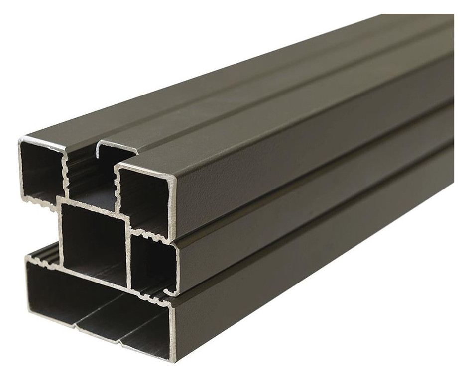 Bild Alu-Steckzaunpfosten ANTHRAZIT 68x68x2700mm inkl. Abstandhalter, Schienen + Kapp - n.a.-0