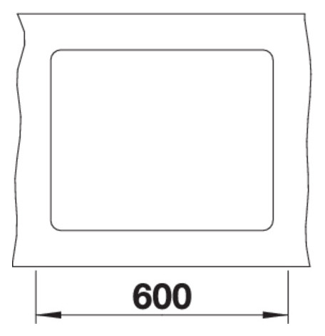 Blanco Becken SUBLINE 500-F SILGRANIT 52,7 x 42,7 cm, felsgrau, ohne Ablauffernbedienung