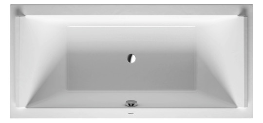 Duravit Rechteck-Badewanne Starck 190 x 90 x 46 cm, Einbauversion, 2 Rückenschrägen, weiß