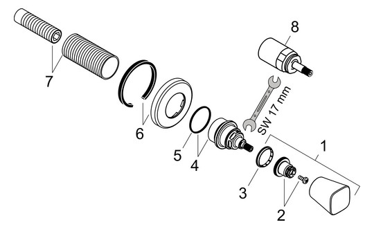 hansgrohe Fertigmontageset Logis UP-Absperrventil, chrom