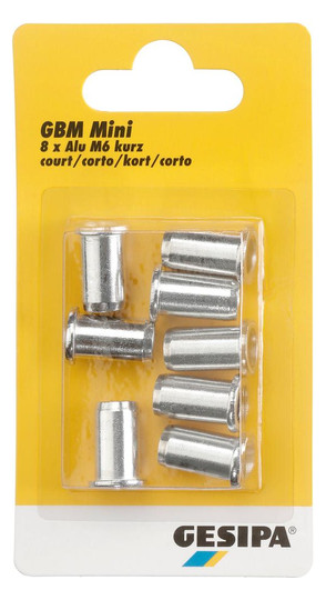 GESIPA-Blindnietmuttern Alu - M6, 0,25-3,5mm (Minipack 8...