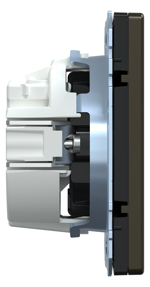 Steckdose 1f mokka glz System Design UP IP20