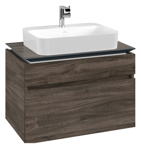 V&B Waschtischunterschrank Legato 80x55x50cm, Waschtisch mittig, Stone Oak