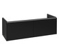 V&B Waschtisch-Unterschrank Subway 3.0 127,2x42,9x47,8cm, mit LED/Griff Aluminium glänzend, volcano black