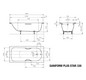 Kaldewei Badewanne SANIFORM PLUS STAR 330 140x70cm, Perl-Effekt, schwarz