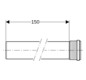 Geberit Rohr Silent PP DN 40, 1500 mm, mit Muffe, schalloptimiert