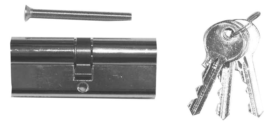 Bild Profilzylinder 40/40 chromiert, mit 3 Sc hlüsseln - n.a.-0