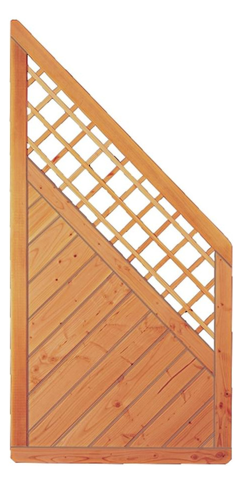 Bild CLASSICO ECKE Rankgitter Lärche/ Douglasie R. 40/68mm, 90x180/90cm Profilbretter - n.a.-0