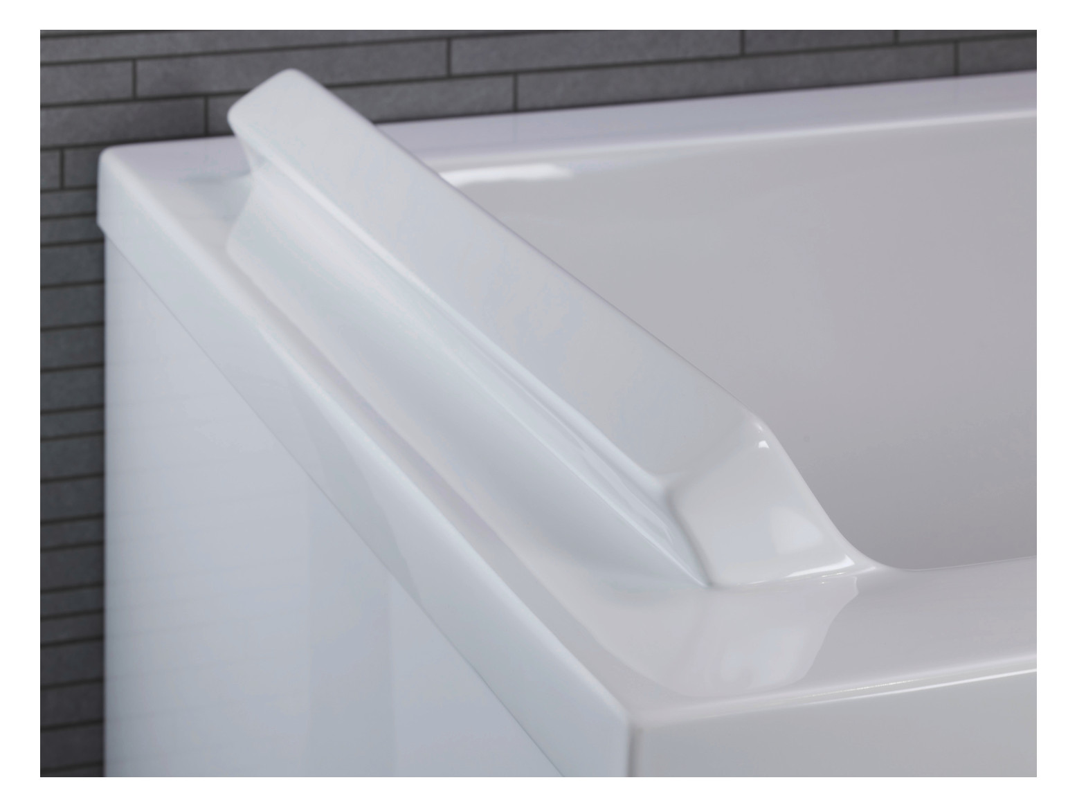Duravit Rechteck-Badewanne Starck 190 x 90 x 46 cm, Einbauversion, 2 Rückenschrägen, weiß
