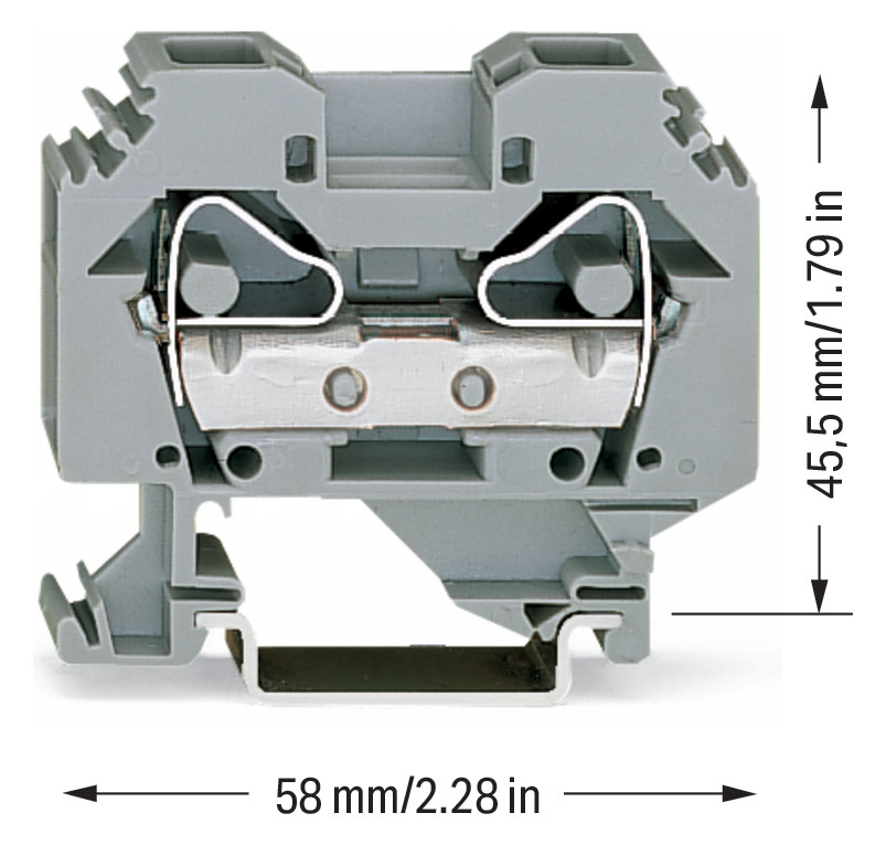 Reihenklemme 0,2-16qmm Serie 283 1Etage 2kl gr 76A Hutschiene TH35