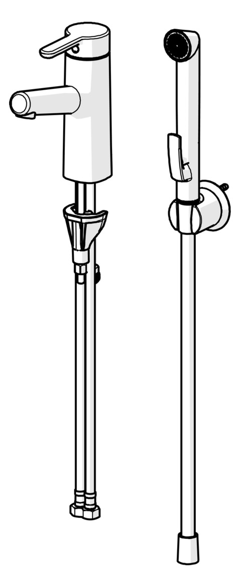 HANSA Waschtisch-Einhebelmischer HANSADESIGNO Style Hebel oben, ohne Ablaufgarnitur, Ausladung 119mm, chrom