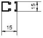 Leitungsführungskanal Kst 15x15x2000mm ver-ws LF-K unbeh RAL9016