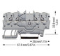 Reihenklemme 0,14-1qmm Serie 2000 1Etage 4kl gr 13,5A Hutschiene TH35