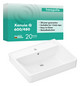 hansgrohe Waschtisch Xanuia Q 600x480mm, mit Hahnloch/Überlauf, weiß