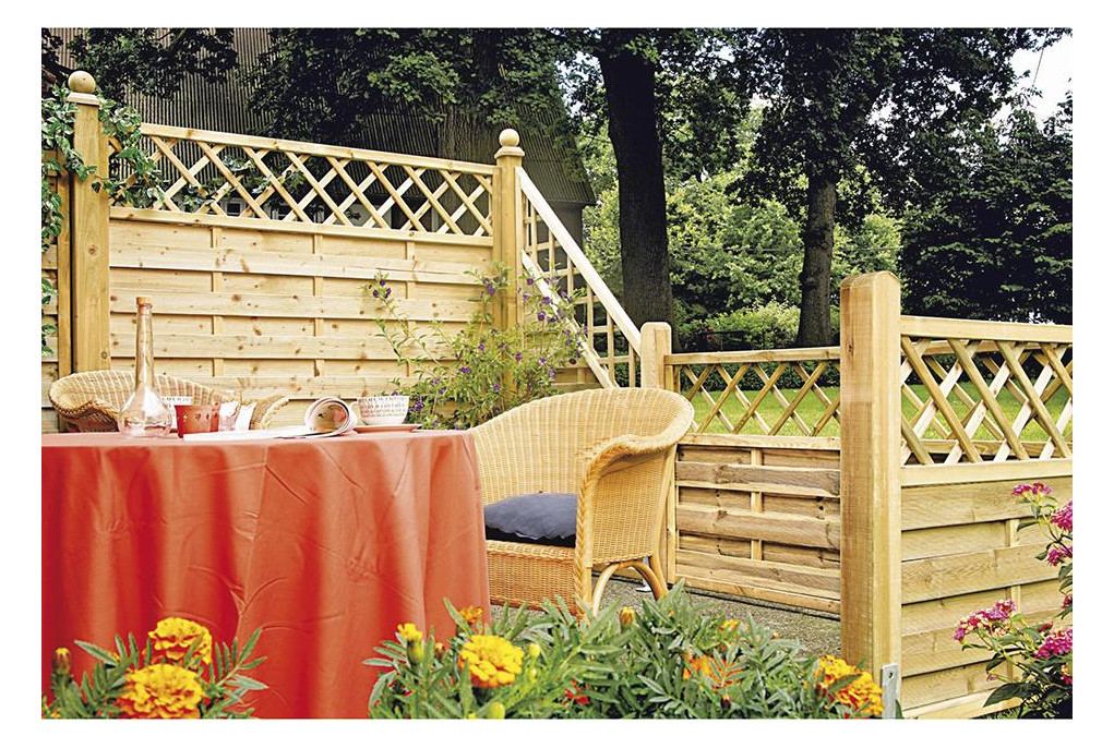 Bild Maxi-Massiv-Ranki 150 x 180 cm, kdi grün Rahmen 45/45mm Lamellen geriffelt & ges - n.a.-1