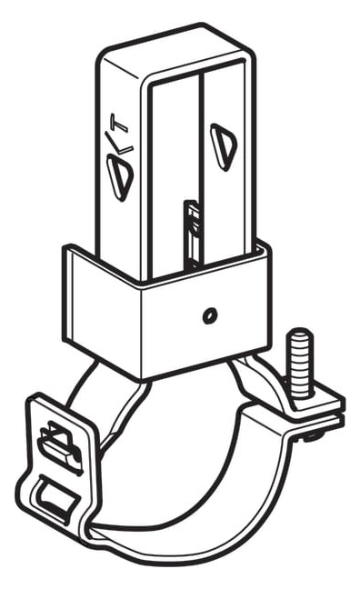Geberit Rohrschelle Pluvia Ø 200/200/208 mm, verstellbar, galvanisch verzinkt