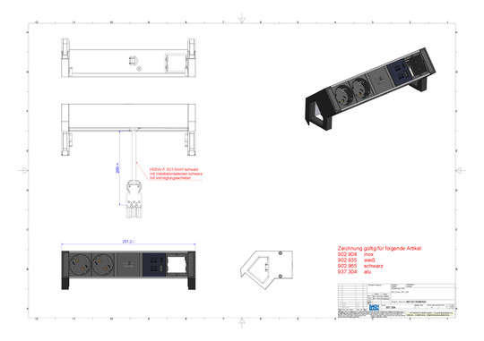 Bachmann DESK2 2xCEE7/3 1xUSB    902.904 