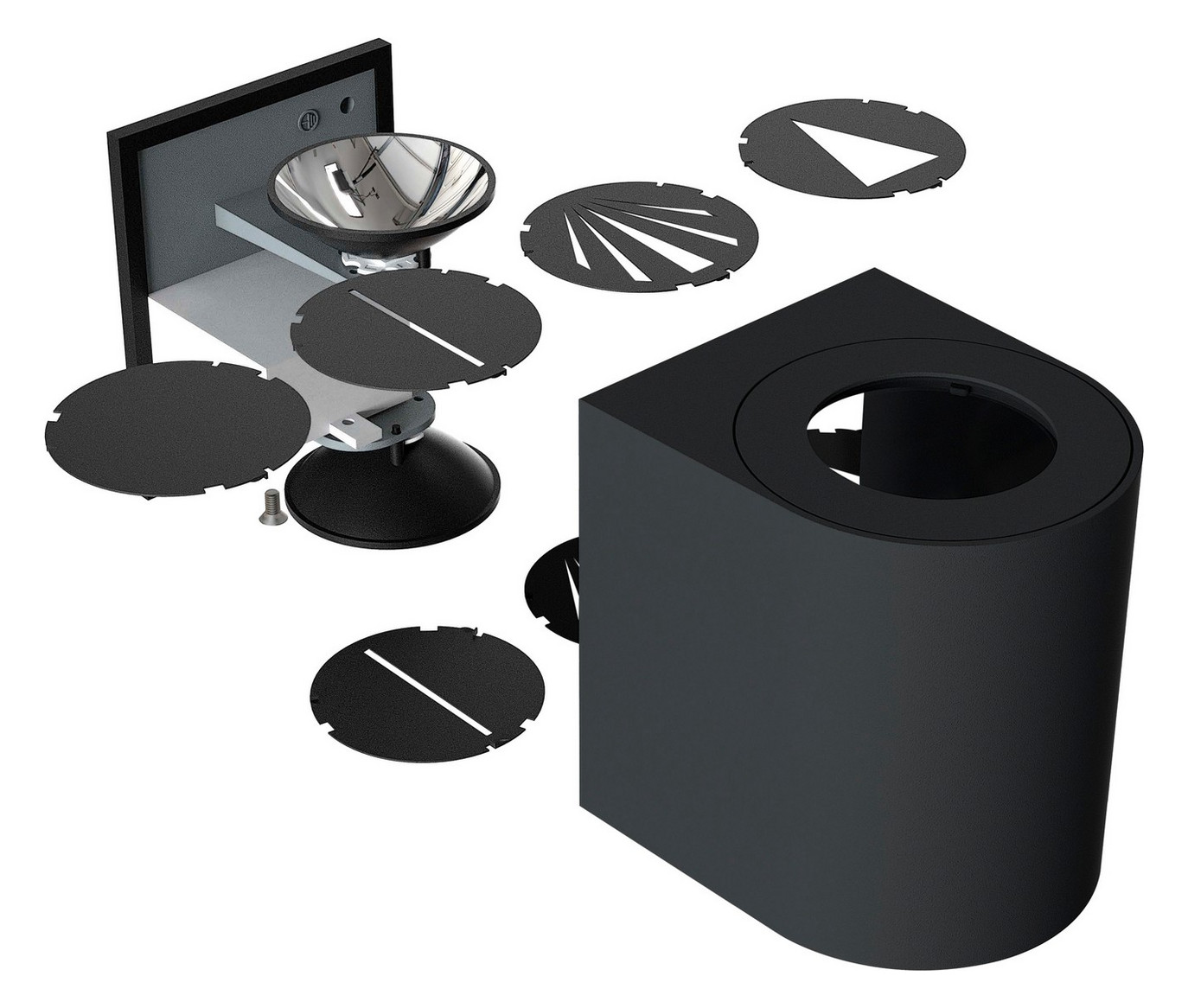 LED-Up/Down Leuchte Canto2 10,6W 3000K 500lm gr Konv IP44 100x87x104mm