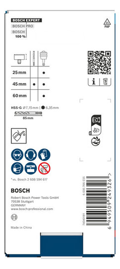 Lochsägen-Aufnahmeschaft Sechskant 8,7mm Mit Zentrierbohrer