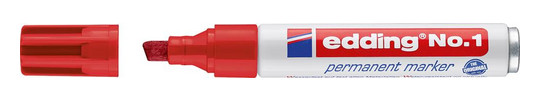 edding-Permanentmarker Nr.1, rot - ca.1-5 mm