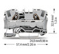 Reihenklemme 0,5-6qmm Serie 2006 1Etage 2kl gr 41A Hutschiene TH35