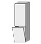 SA Hochschrank A: rechts 2morrow (L2272R) 1615x450x350