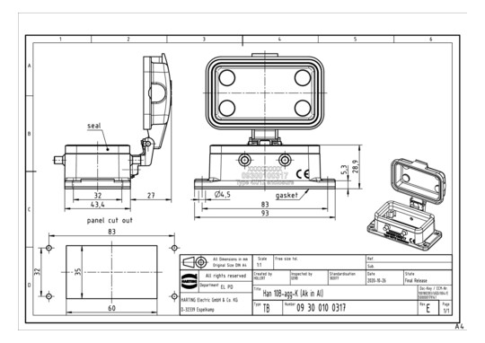HART Anbaugehäuse            09300100317 