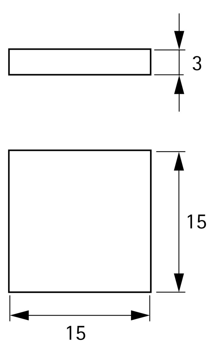 Vermaßte Strichzeichnung