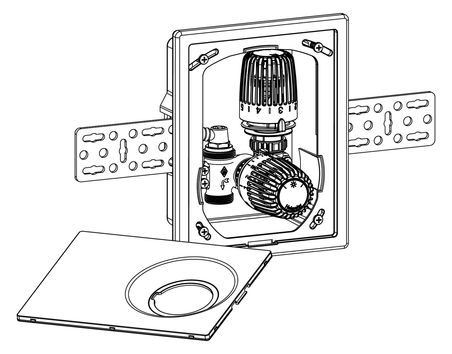 Heimeier Einzelraumregelung Multibox K-RTL UP, mit Thermostatventil und Rücklauftemperaturbegrenzer, weiß