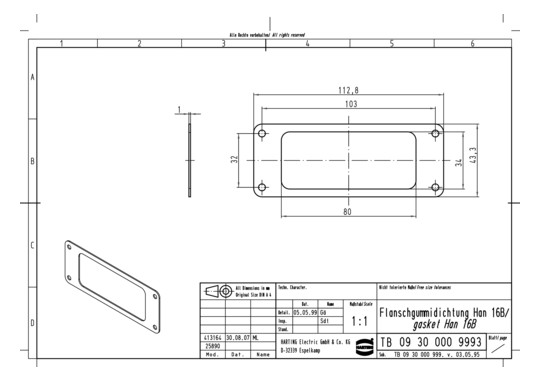 HART HAN 16 B FLANSCHGUMMIDI 09300009993 