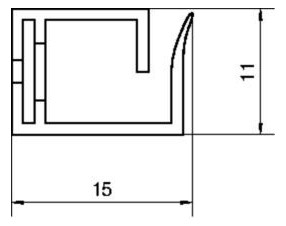 Verdrahtungskanal lgr 10x10x250mm m.OT hfr Bodenl