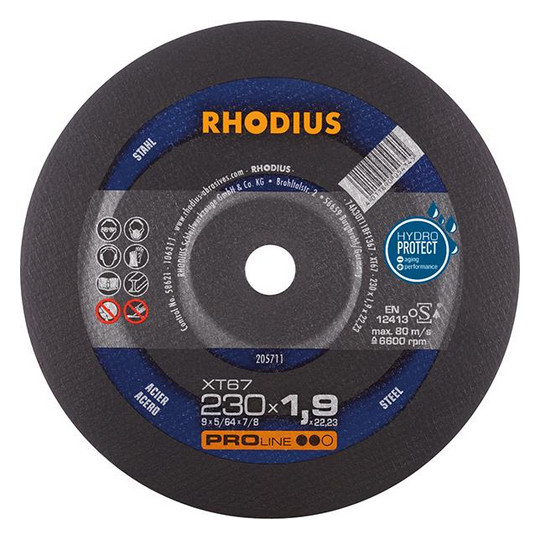 RHODIUS-Trennscheibe XT67 - 230x1,9mm, gerade