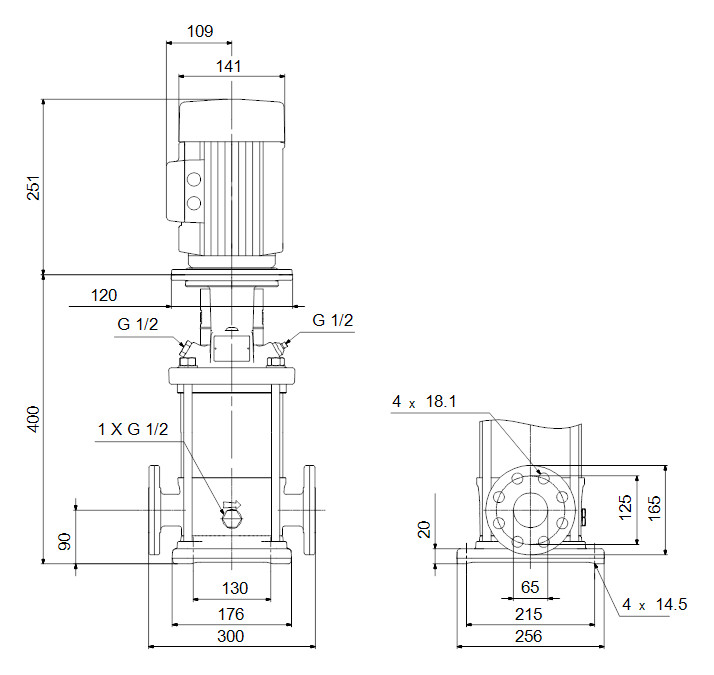 Grundfos Vertikale Kreiselpumpe CR15-1 A-F-A-E-HQQE 3x230/400 50 HZ Grundfos Vertikale Kreiselpumpe CR15-1 A-F-A-E-HQQE 3x230/400 50 HZ
