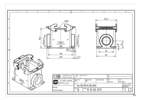 HART Sockelgeh.-Untert.2xM40 19300320273 