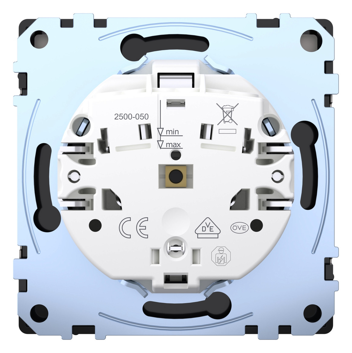 Steckdose 1f glz System Design UP m.BS Mit erhöhtem Berührungsschutz IP20