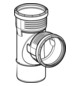 Geberit Bogenabzweig Silent PP DN 90/90, 87,5Grad, mit Innenradius