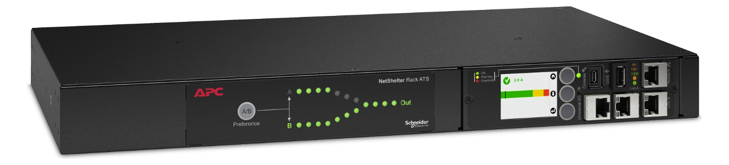 Rack-Stromverteilung 1HE 12xC13 230V m.Display m.LED-Anz Schaltbar