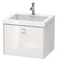 Duravit Waschtischunterschrankset Brioso 60 x 48 cm, Basalt matt, ohne Hahnloch