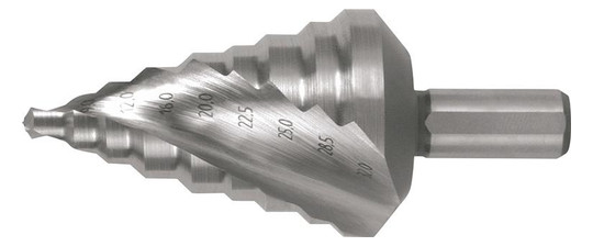 RUKO-Stufenbohrer HSS, spiralgenutet-  6,0-32,0mm, 9 Stufen