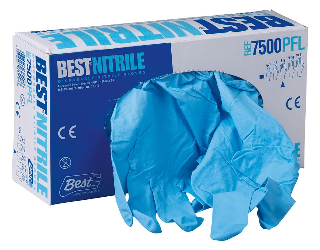 Bild Einweghandschuhe 7500PF, Nitril, Gr. XL ( Pack=100 Stück) - n.a.-1