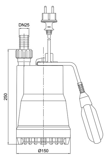 Zehnder-Pumpen Schmutzwasser-Tauchpumpe ZM 280 A, Kunststoff
