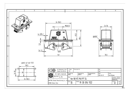 HART Han 16B-GG-M40-WDF-QB   19300161122 