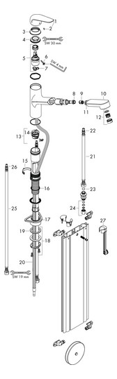 hansgrohe Spültisch-Einhebelmischer 150 Focus M42 mit Ausziehauslauf, 1jet, sBox, Edelstahl-Optik
