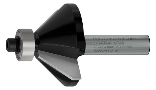 BOSCH-HM-Fasefräser, Schaft 8mm - 11,0x56,0mm